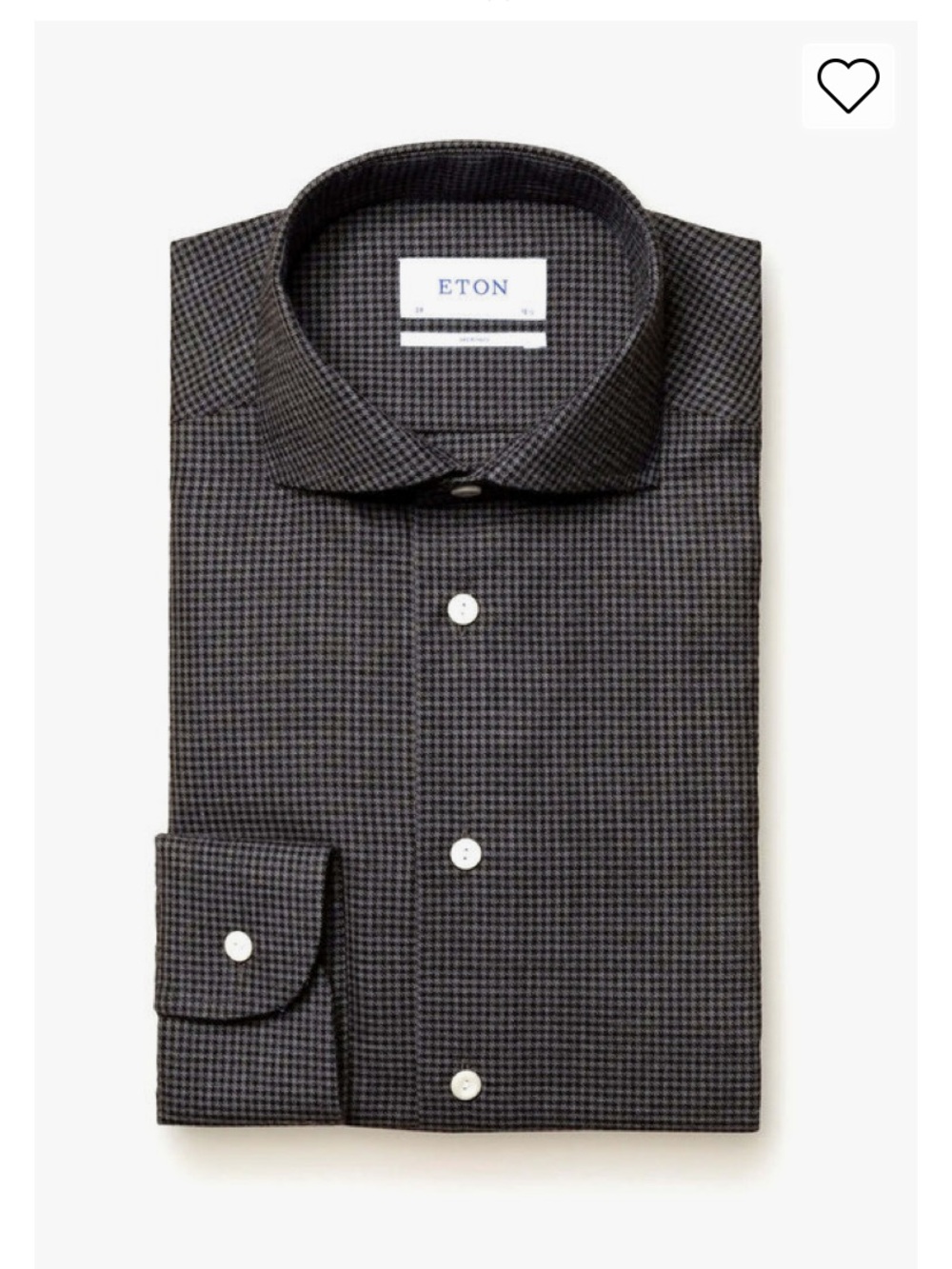 New Men's Eton Long-Sleeve Dress Shirt in Dark Blue